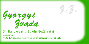 gyorgyi zvada business card